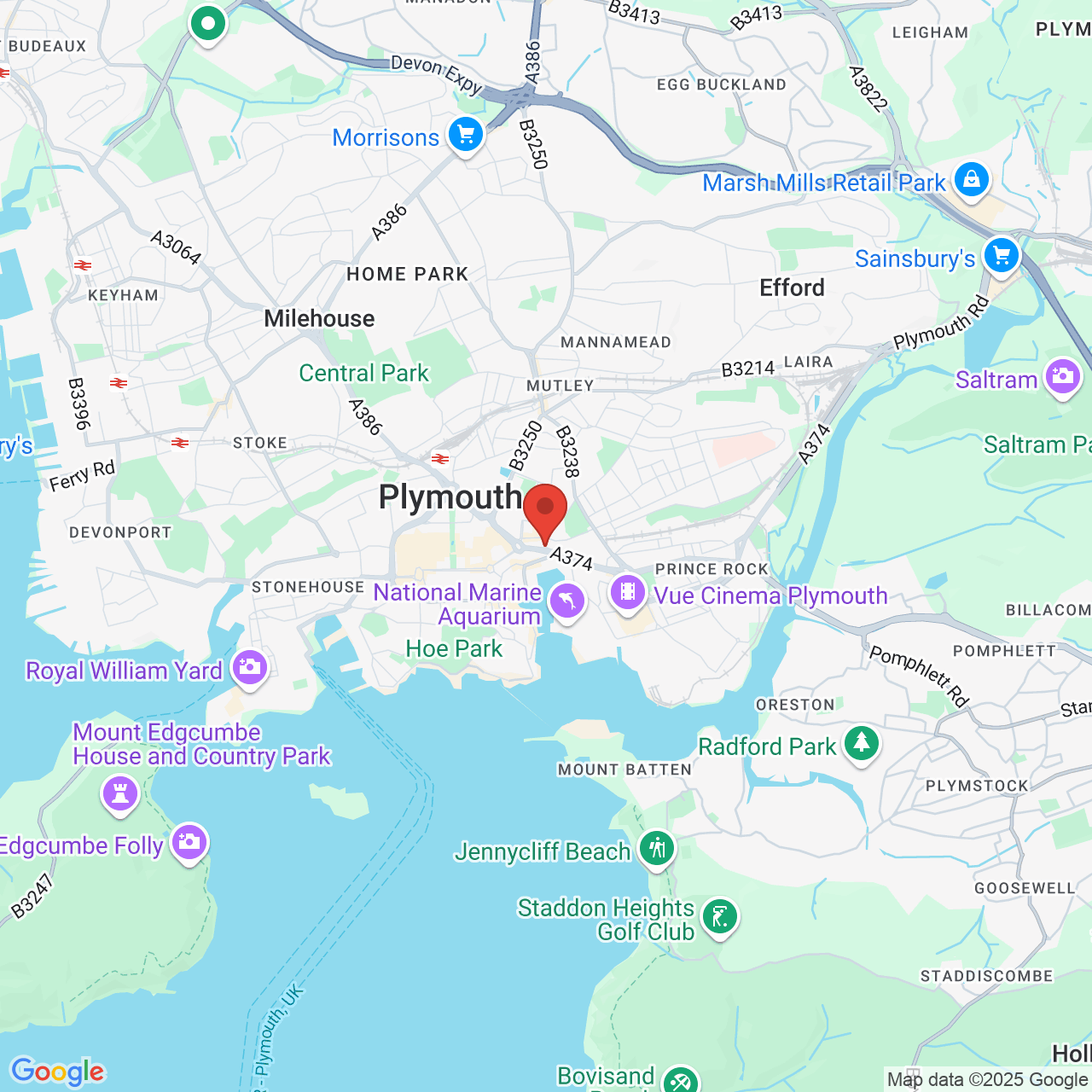 Map displaying vacancy location