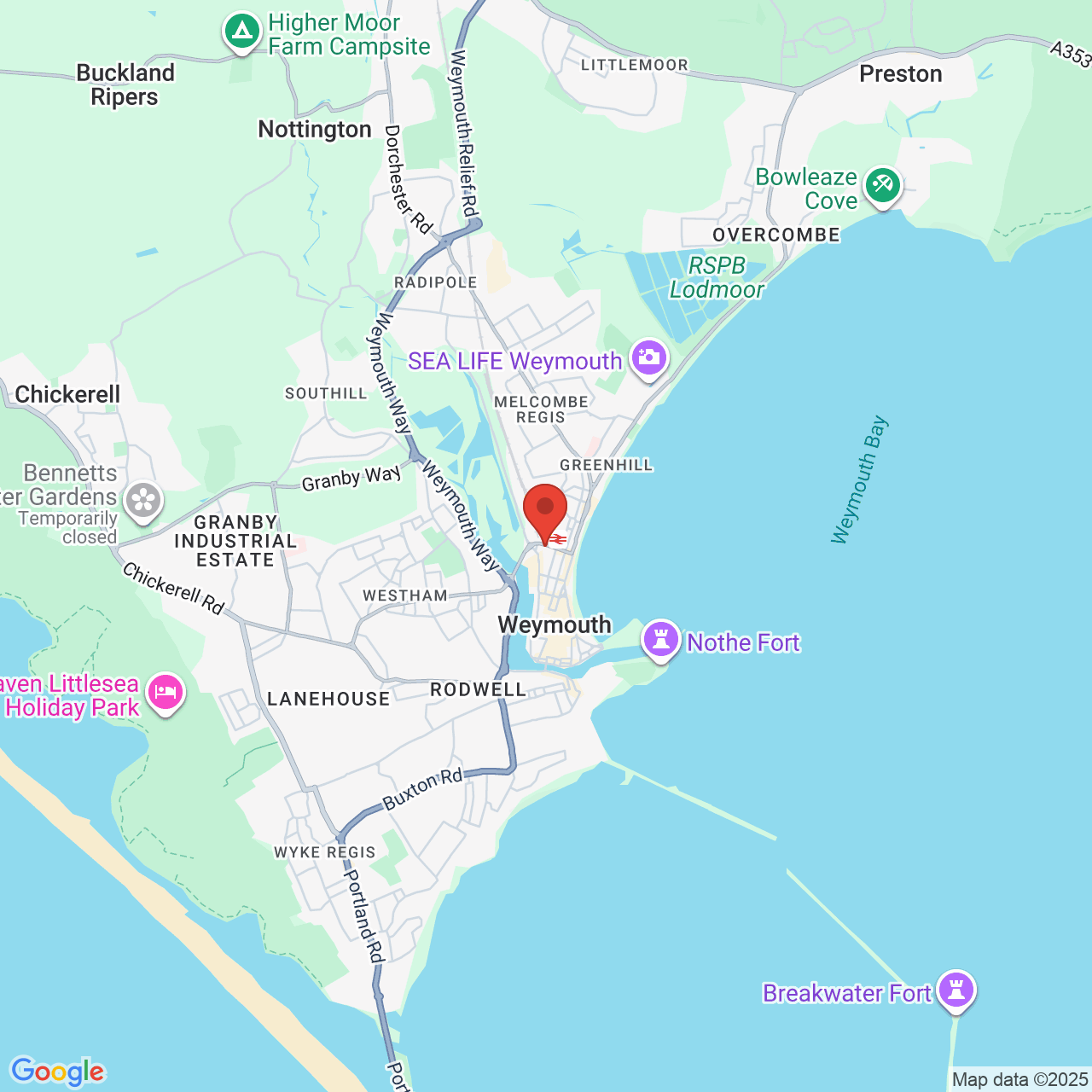 Map displaying vacancy location