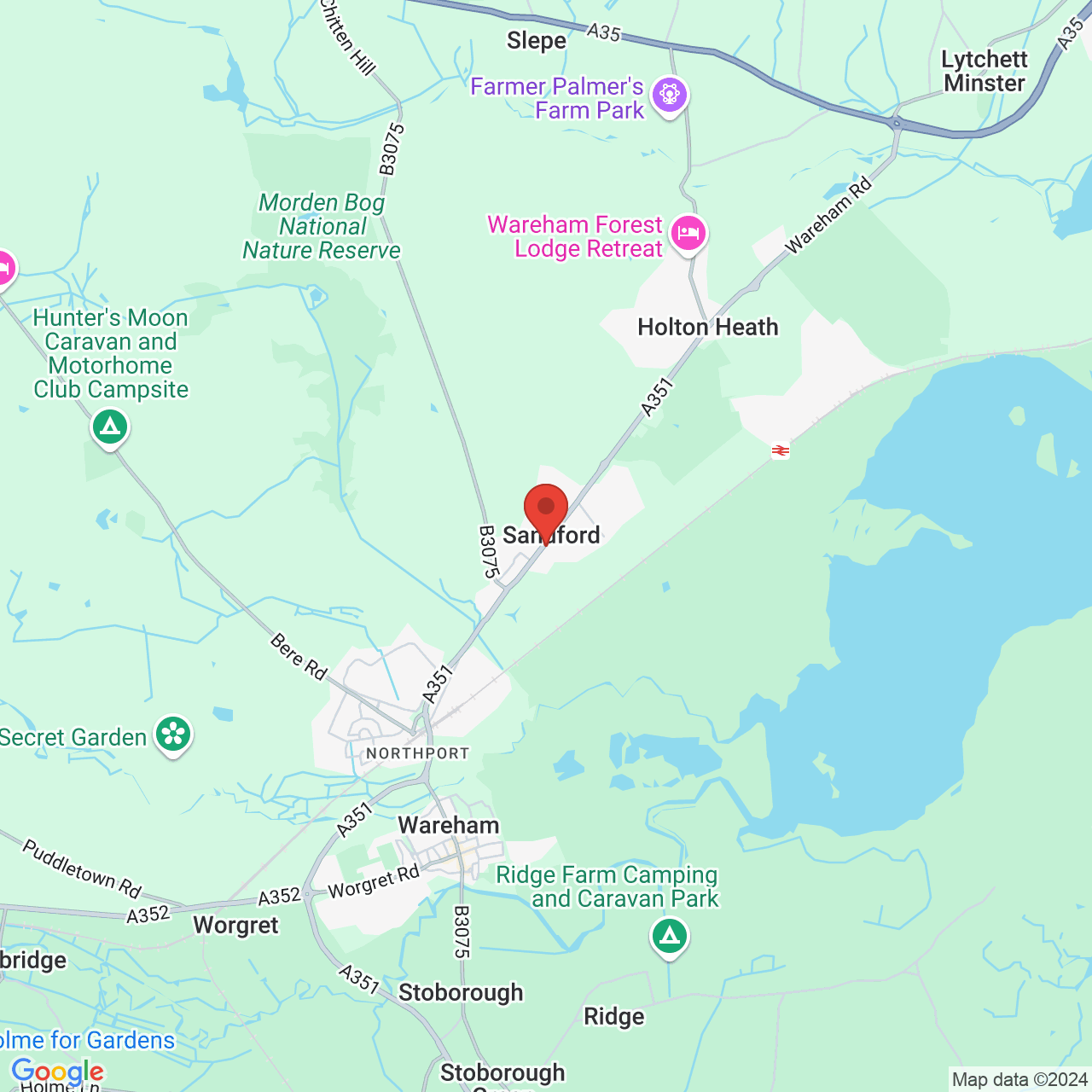 Map displaying vacancy location