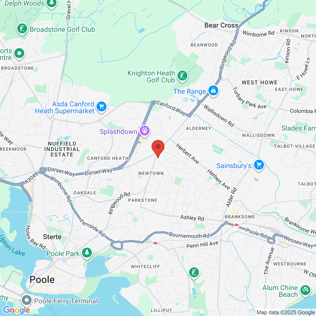 Map displaying vacancy location