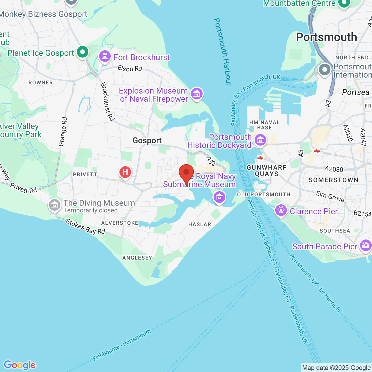 Map displaying vacancy location