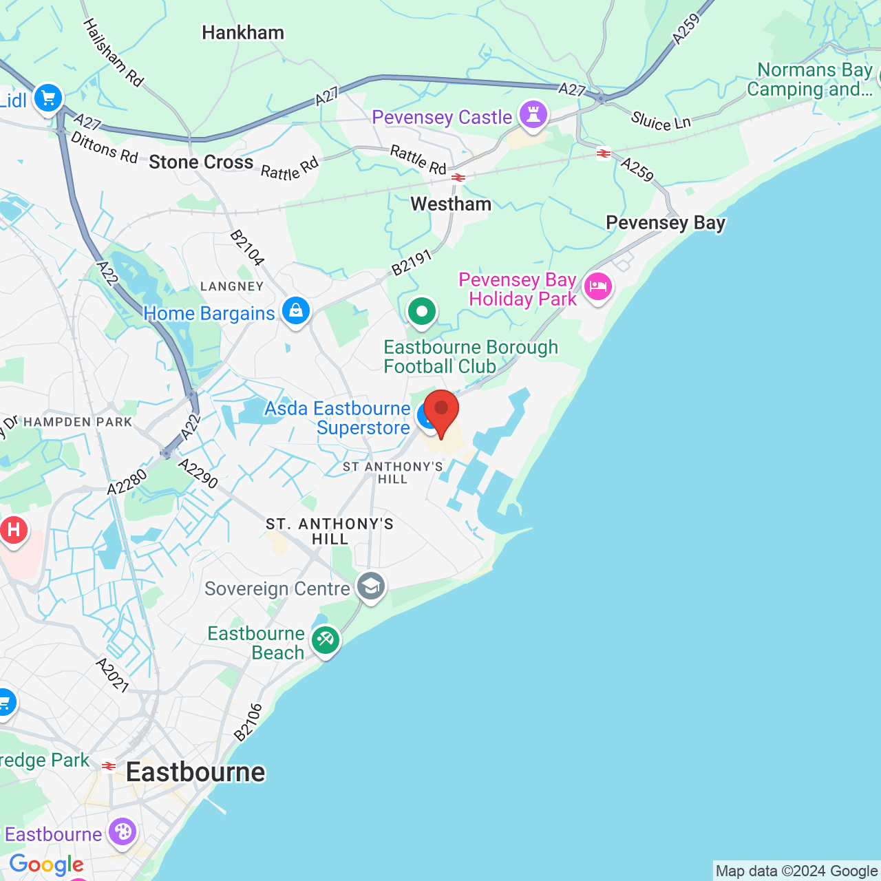 Map displaying vacancy location