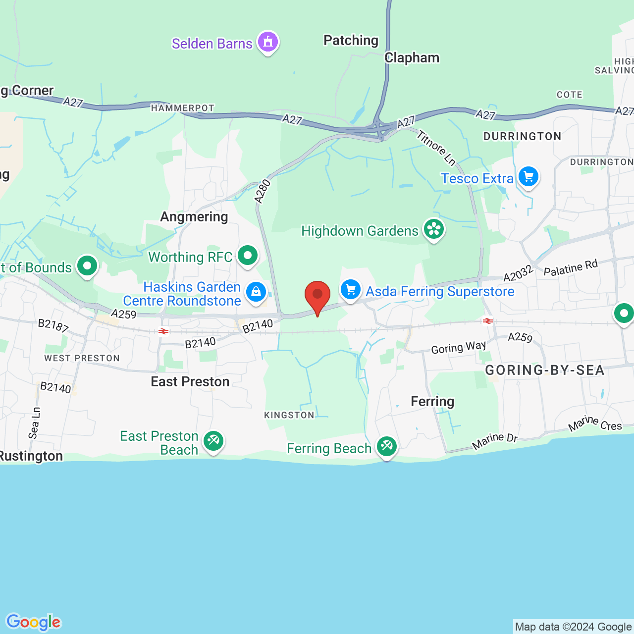 Map displaying vacancy location