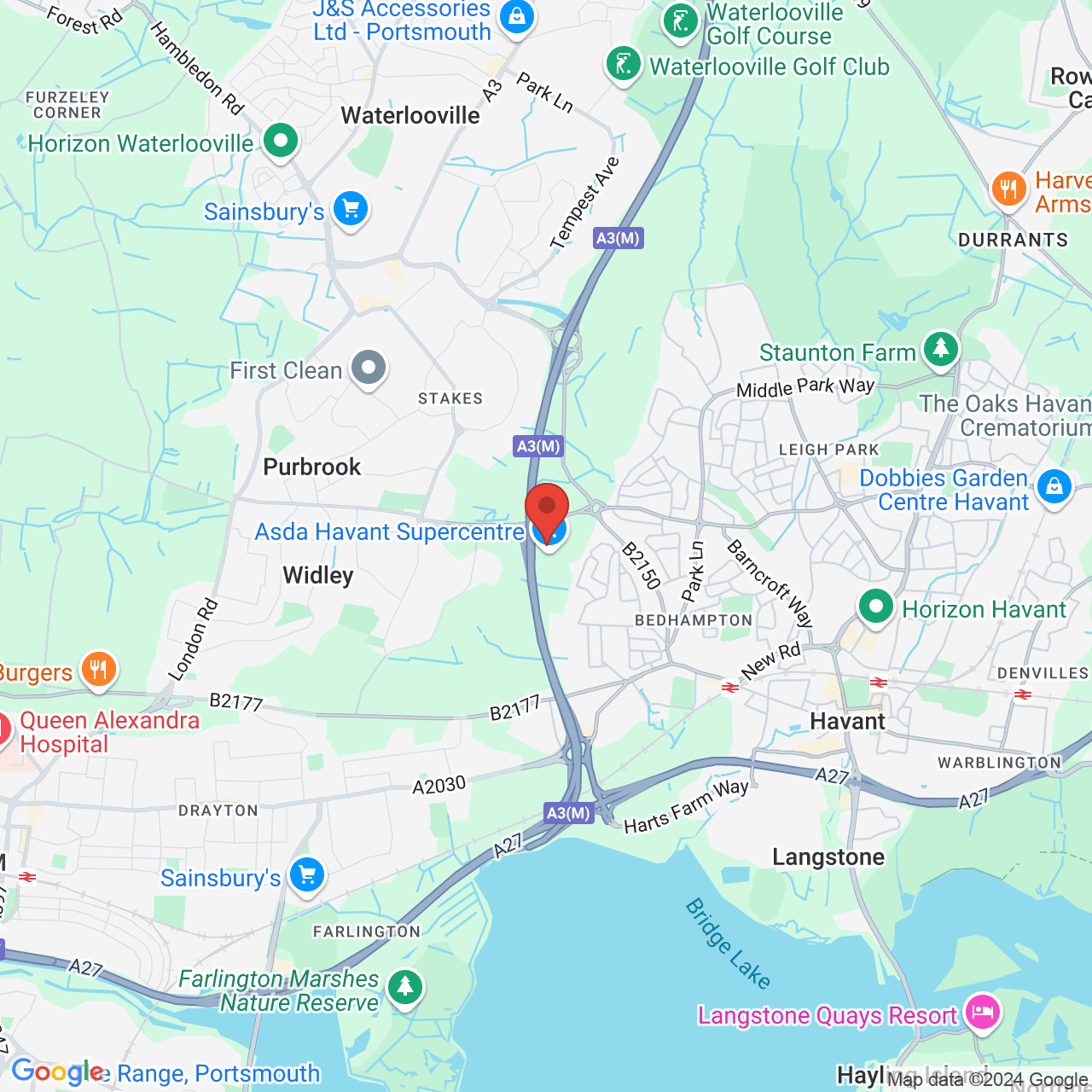 Map displaying vacancy location