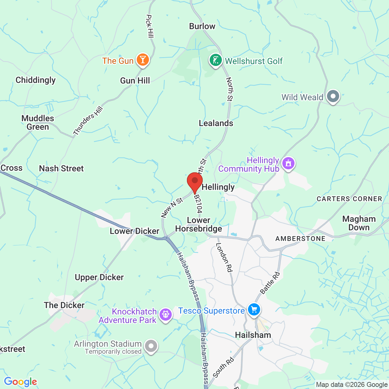 Map displaying vacancy location