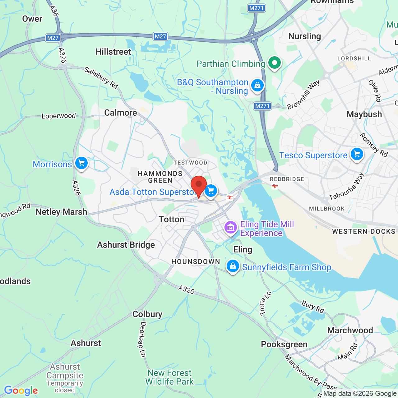 Map displaying vacancy location