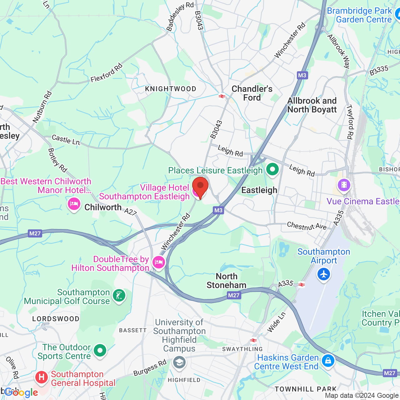 Map displaying vacancy location