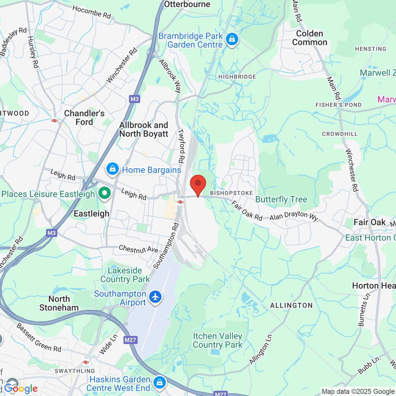 Map displaying vacancy location