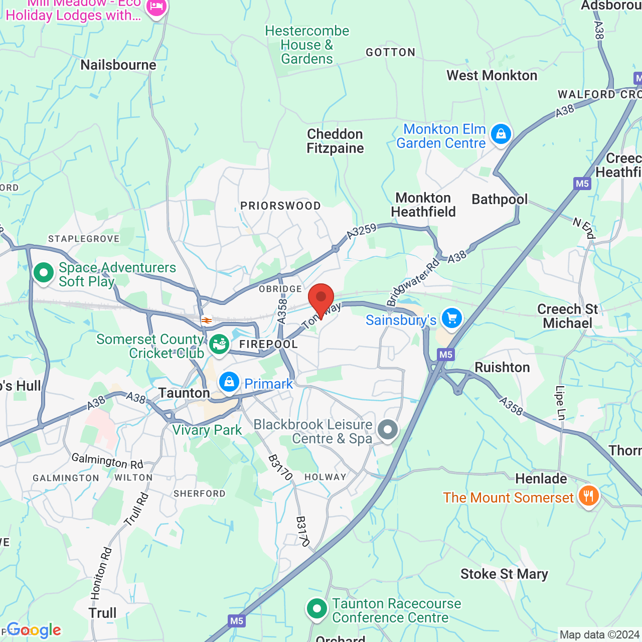 Map displaying vacancy location