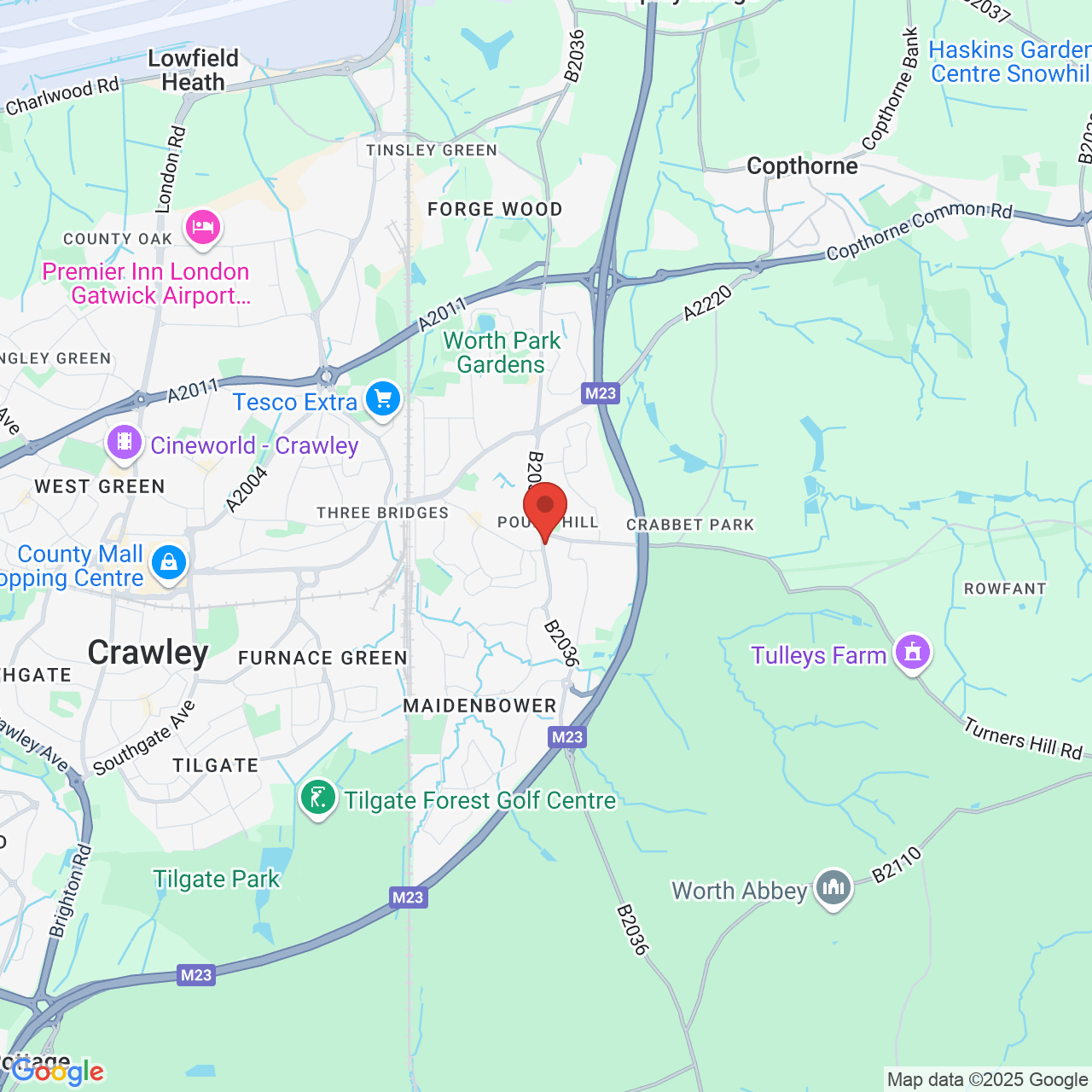 Map displaying vacancy location