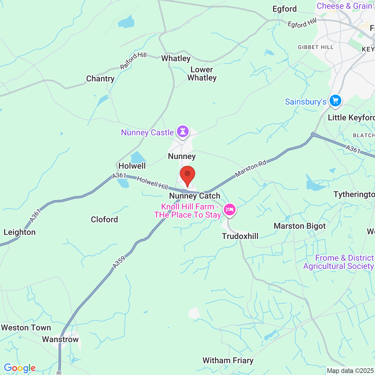 Map displaying vacancy location