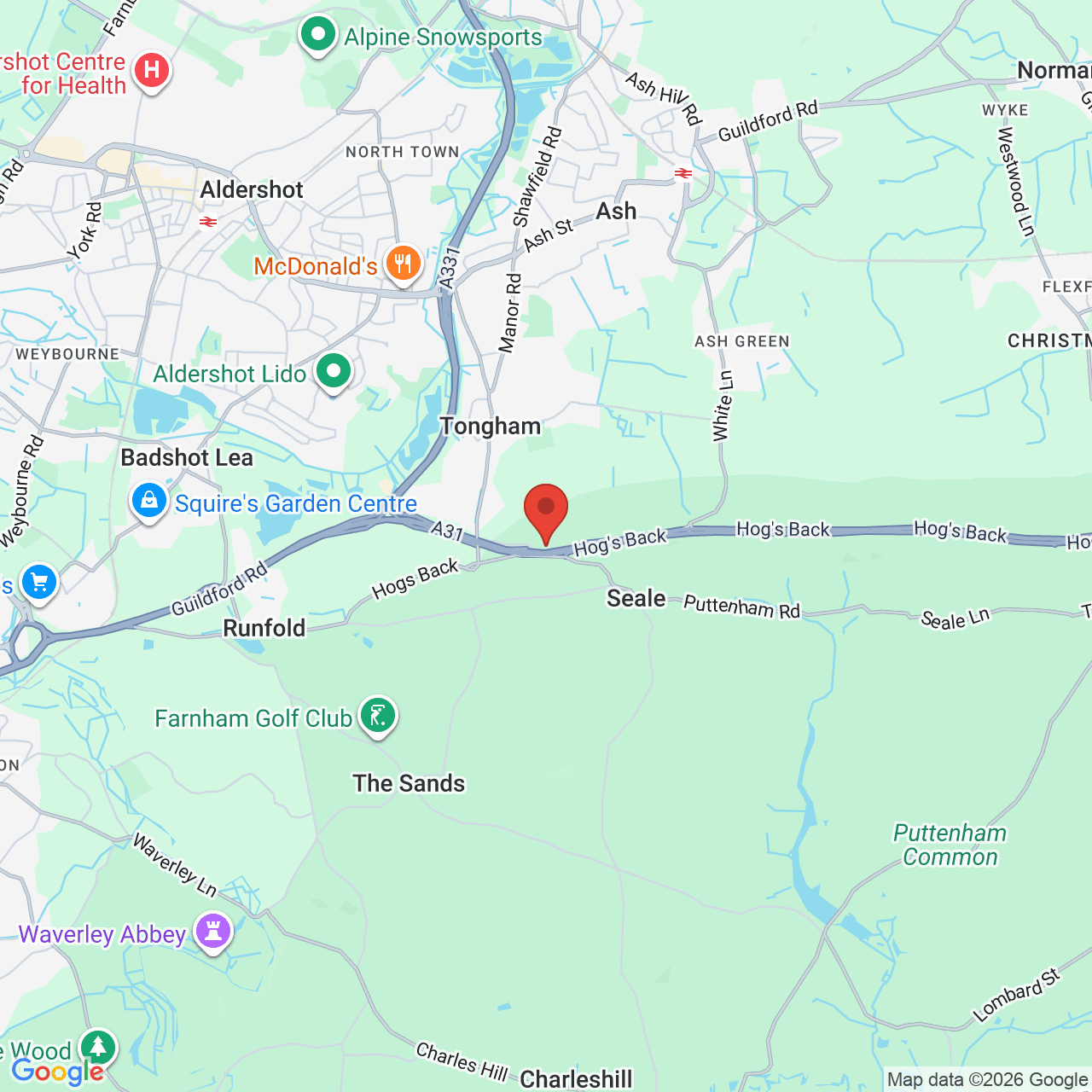 Map displaying vacancy location
