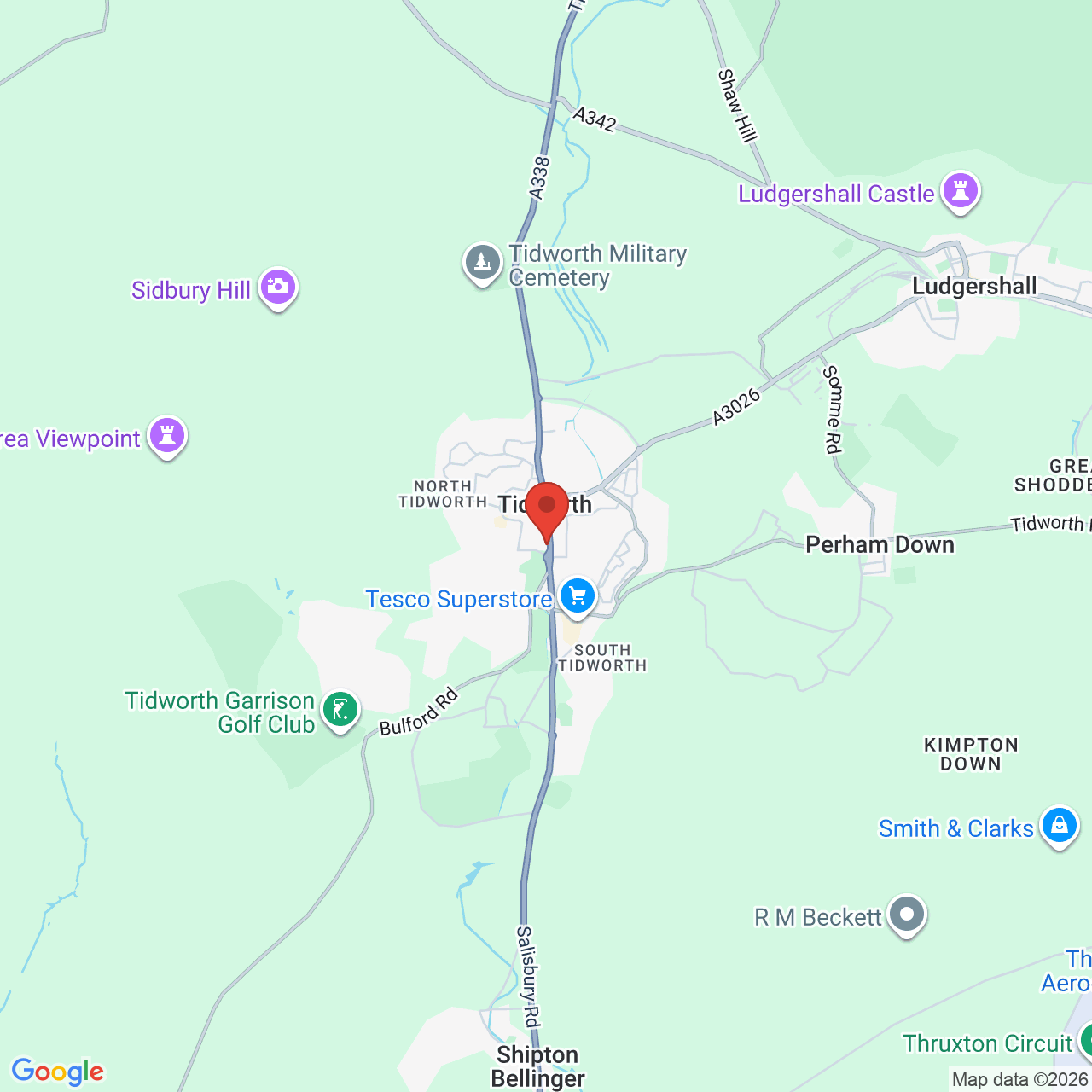 Map displaying vacancy location