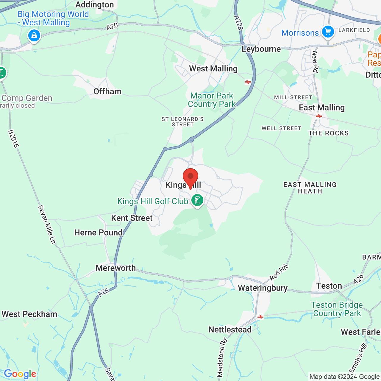 Map displaying vacancy location