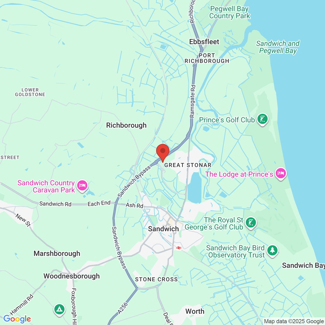 Map displaying vacancy location