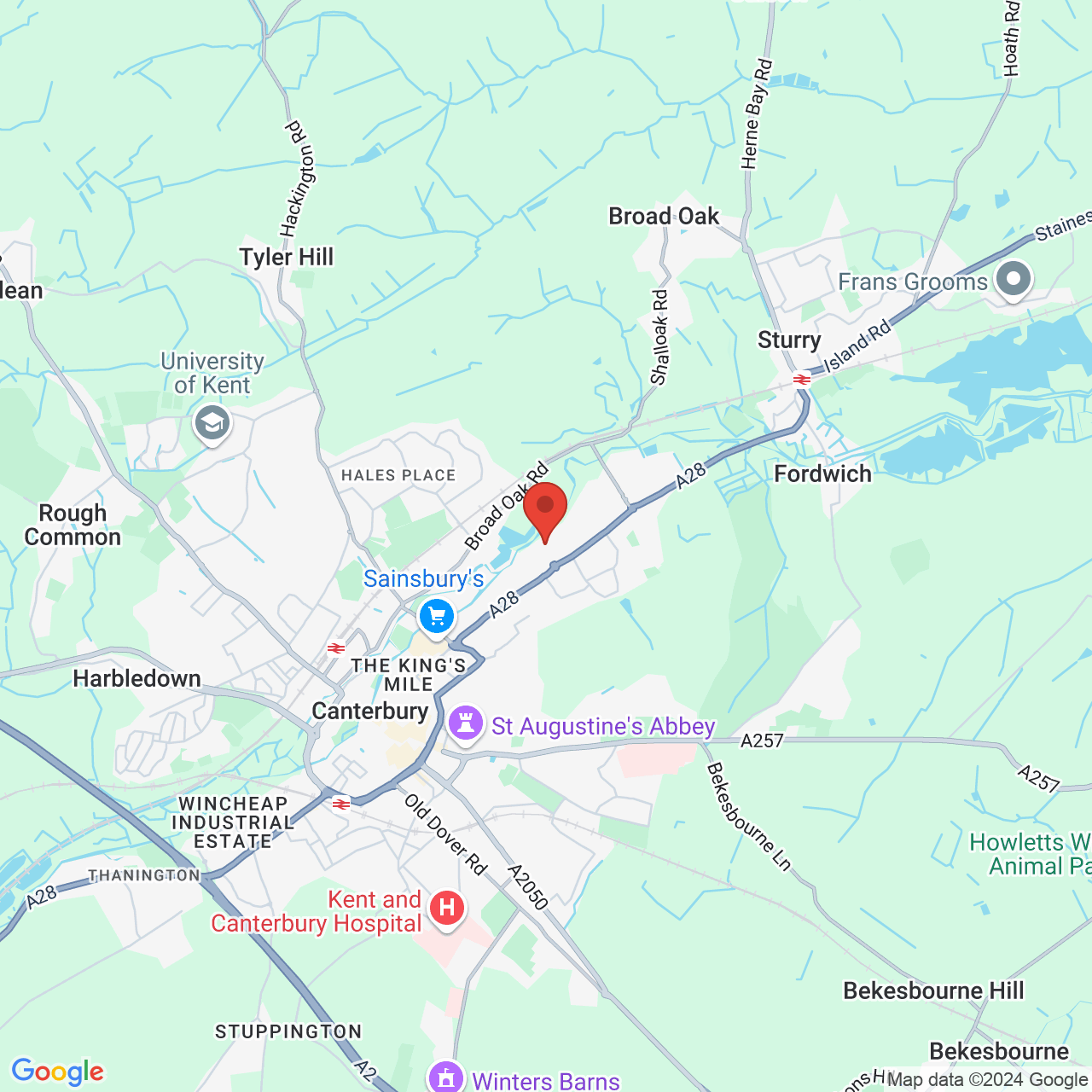 Map displaying vacancy location