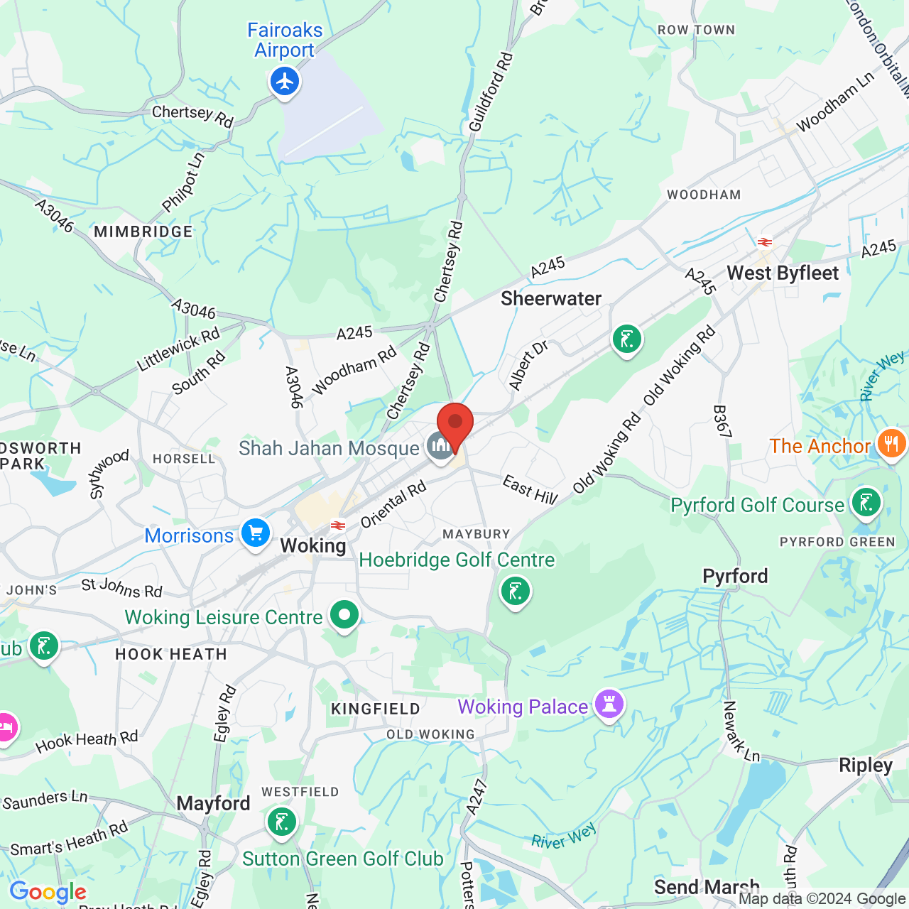 Map displaying vacancy location