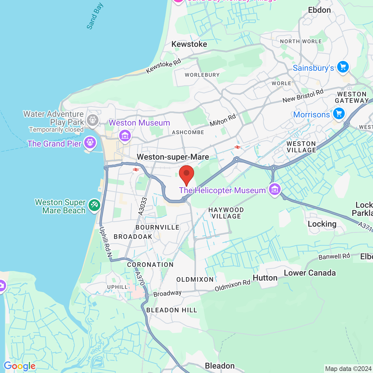 Map displaying vacancy location