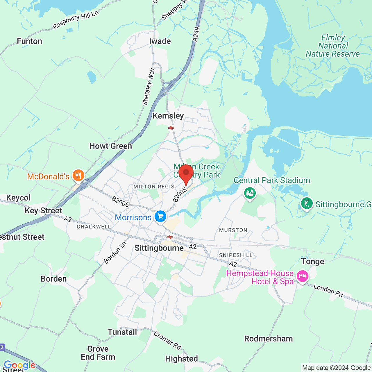 Map displaying vacancy location