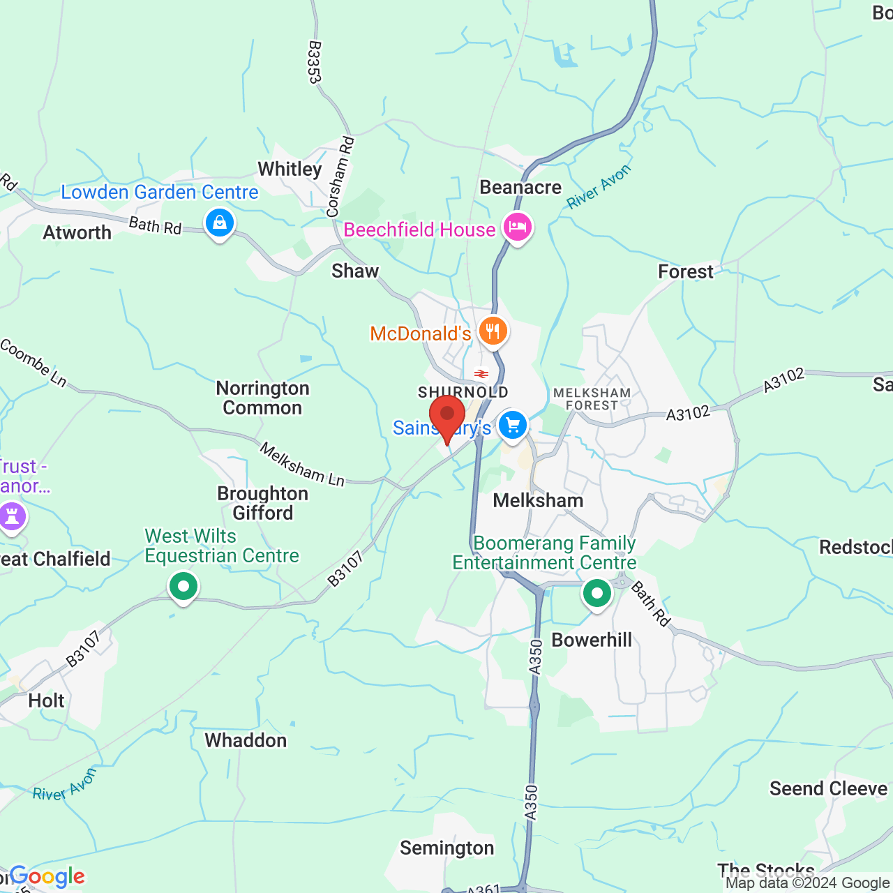 Map displaying vacancy location