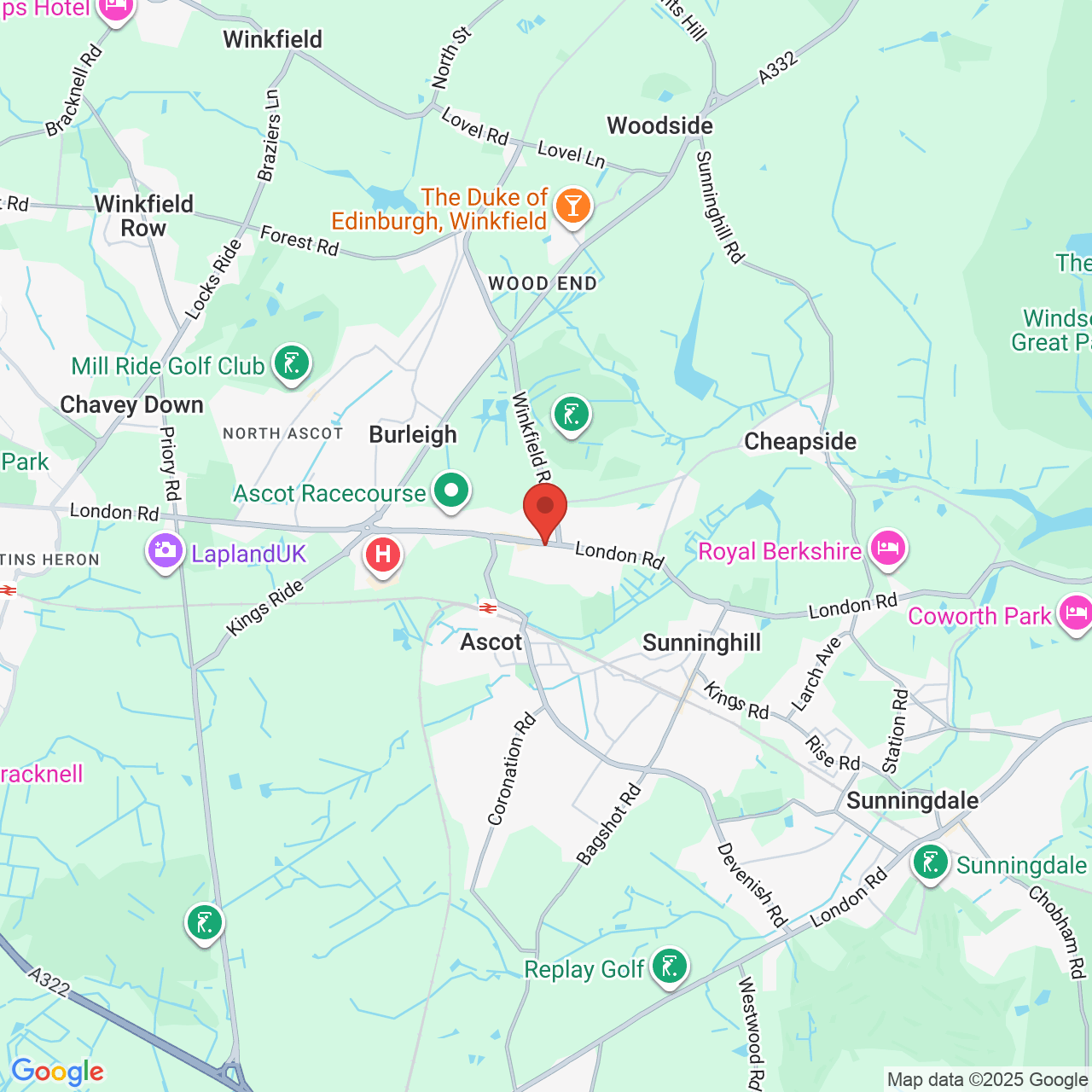 Map displaying vacancy location