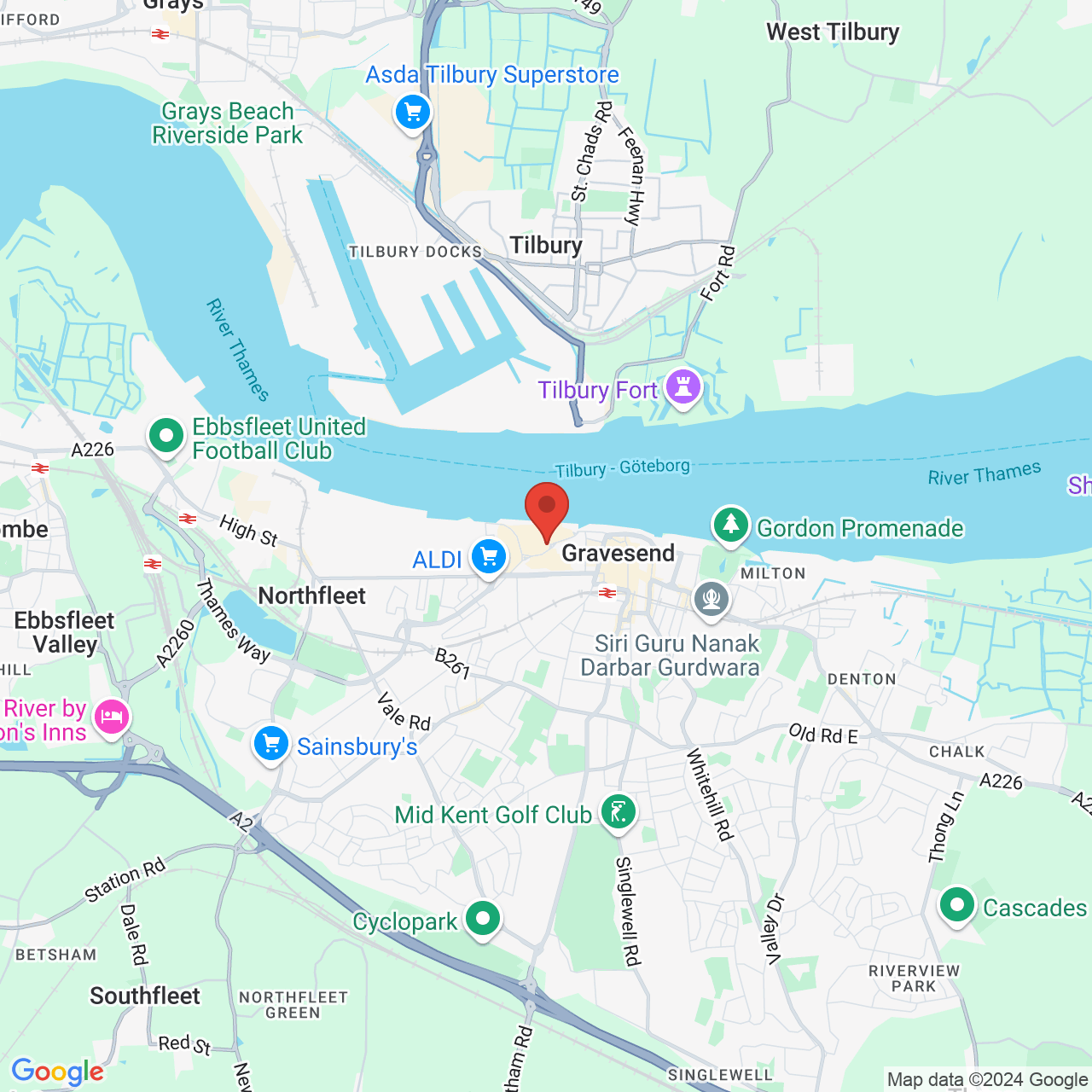 Map displaying vacancy location