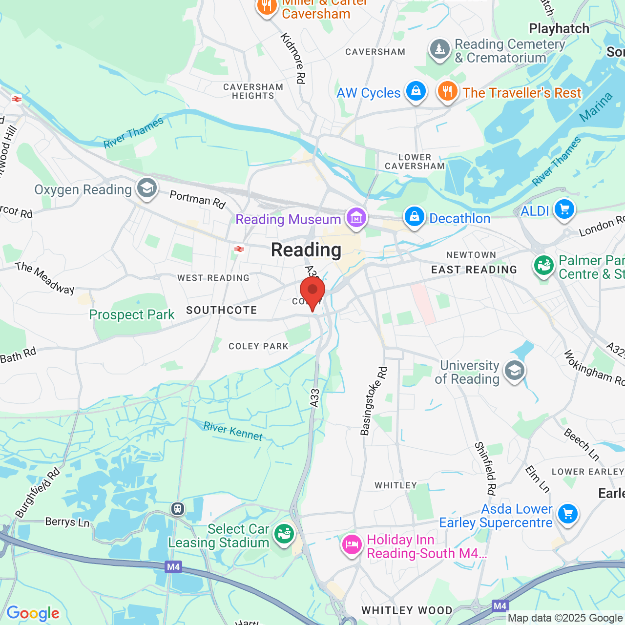 Map displaying vacancy location