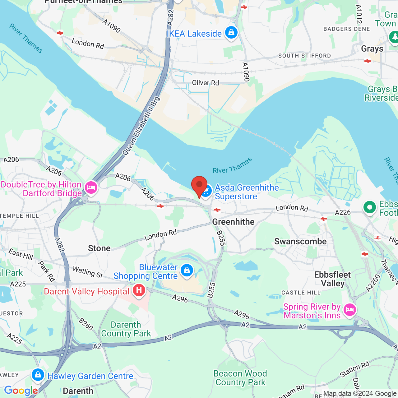 Map displaying vacancy location