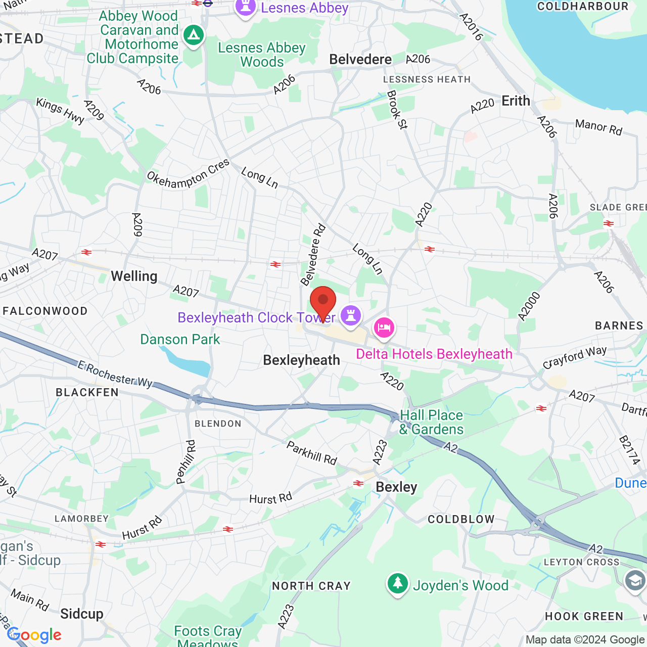 Map displaying vacancy location