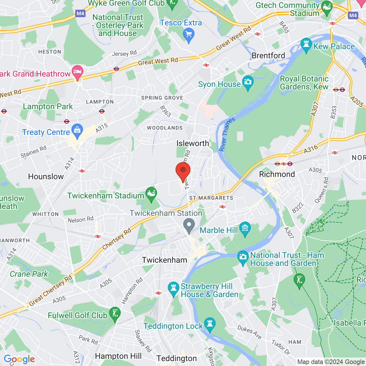 Map displaying vacancy location