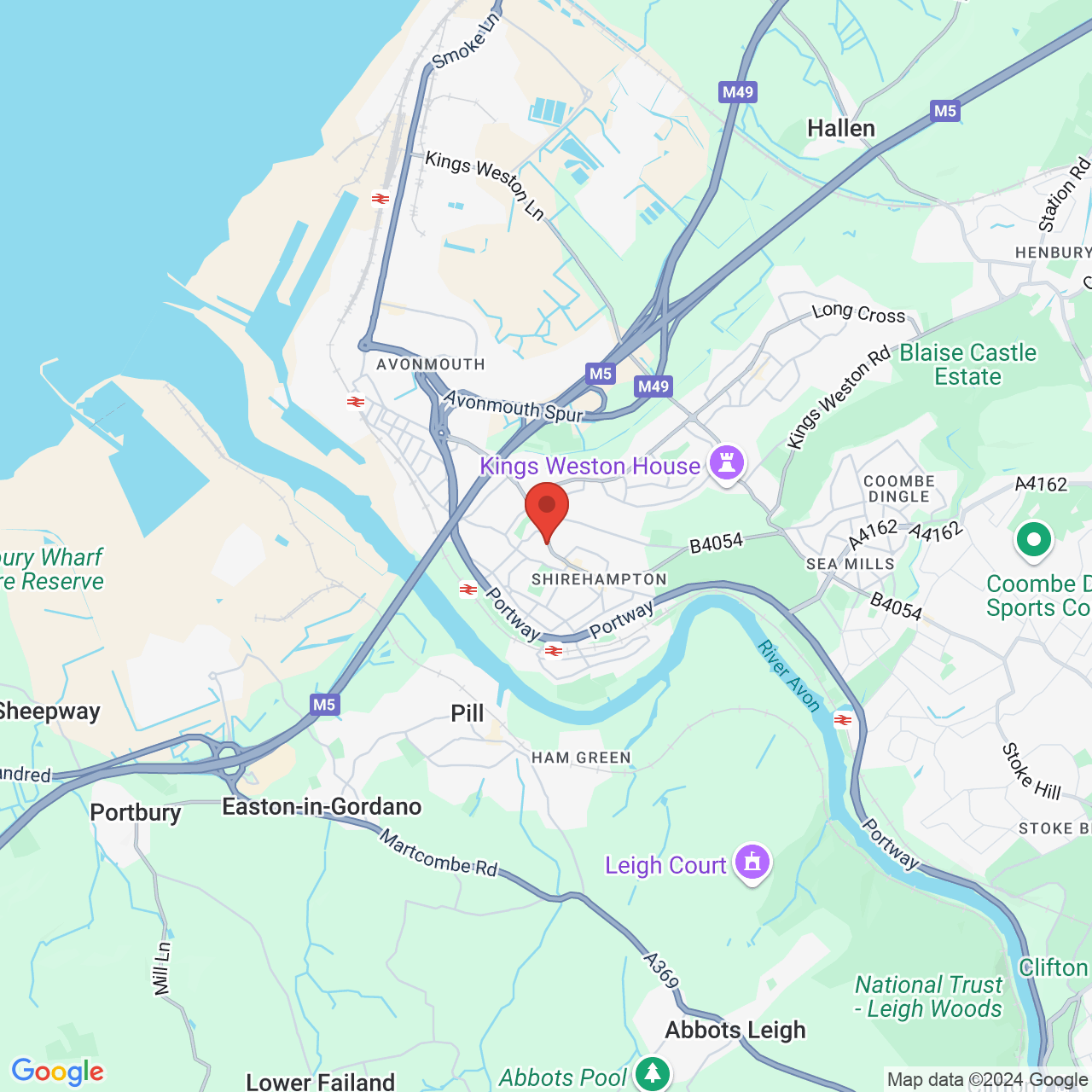 Map displaying vacancy location