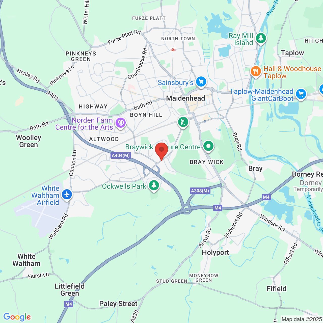 Map displaying vacancy location