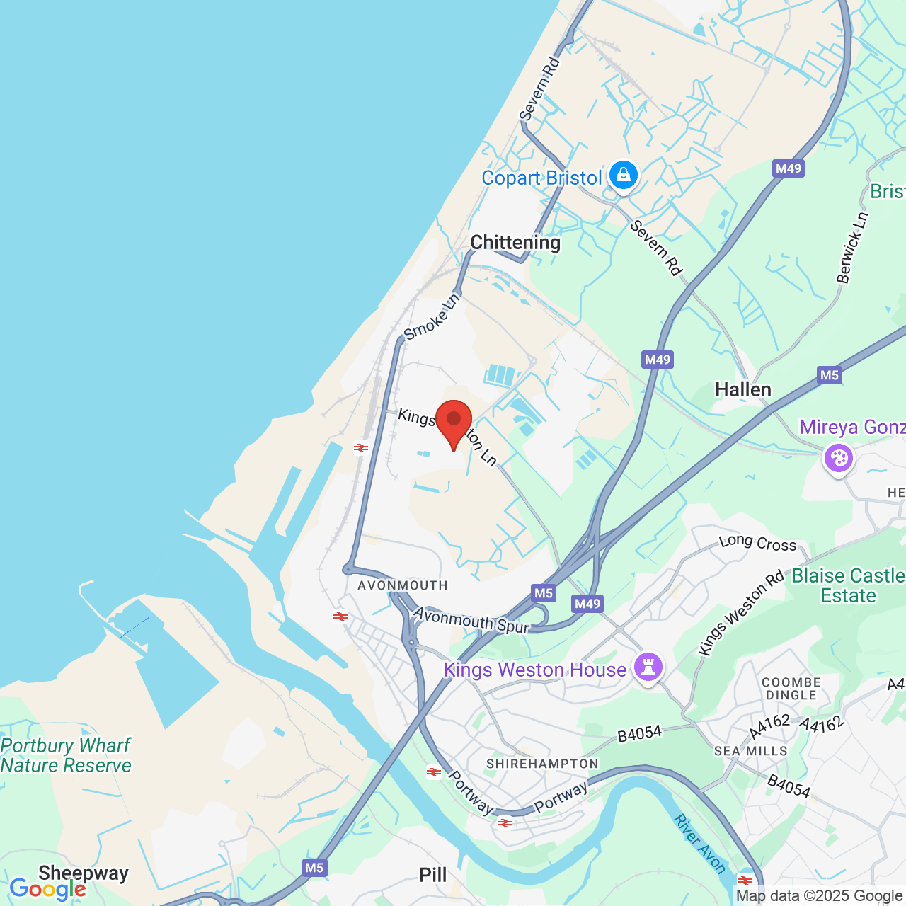 Map displaying vacancy location