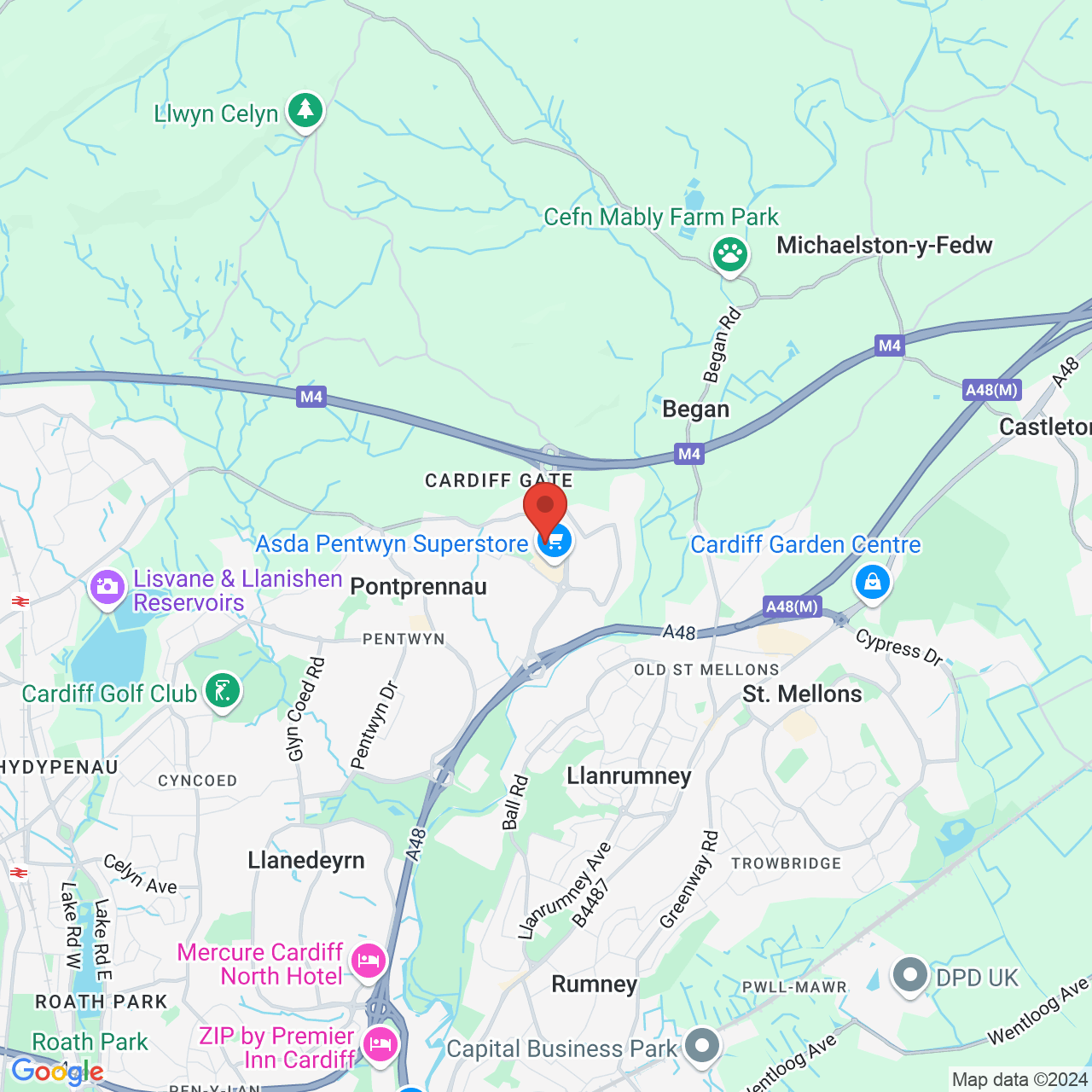 Map displaying vacancy location