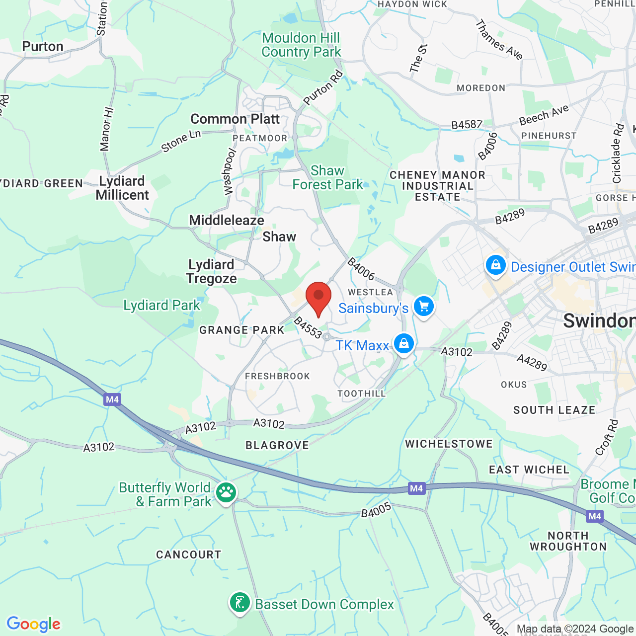 Map displaying vacancy location