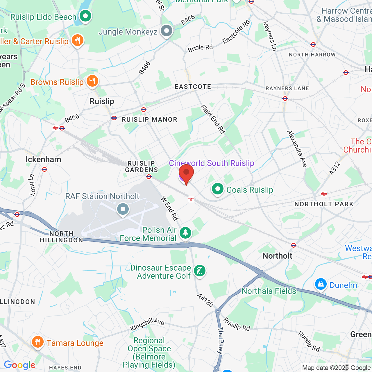 Map displaying vacancy location