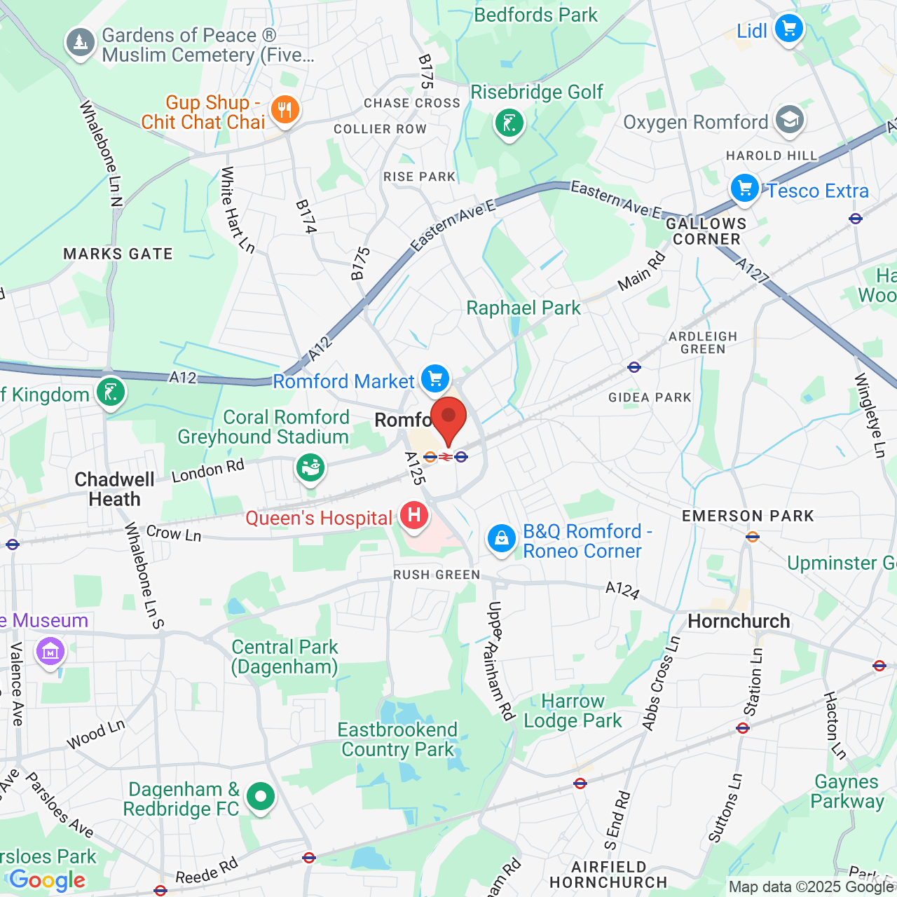 Map displaying vacancy location