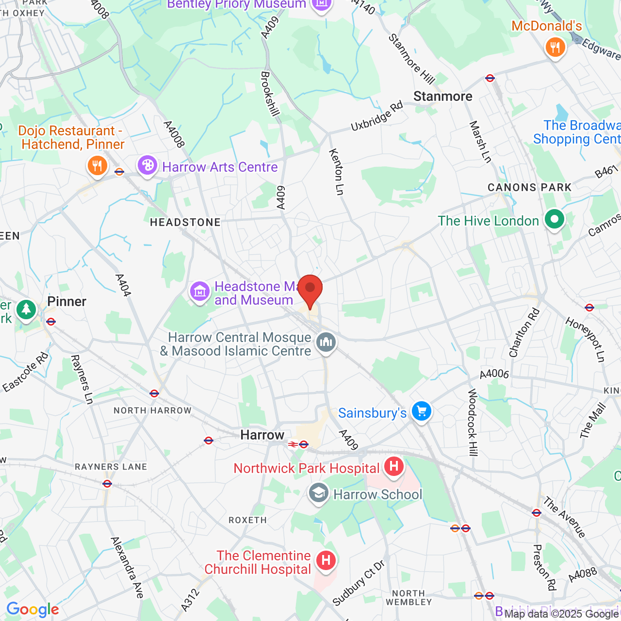 Map displaying vacancy location