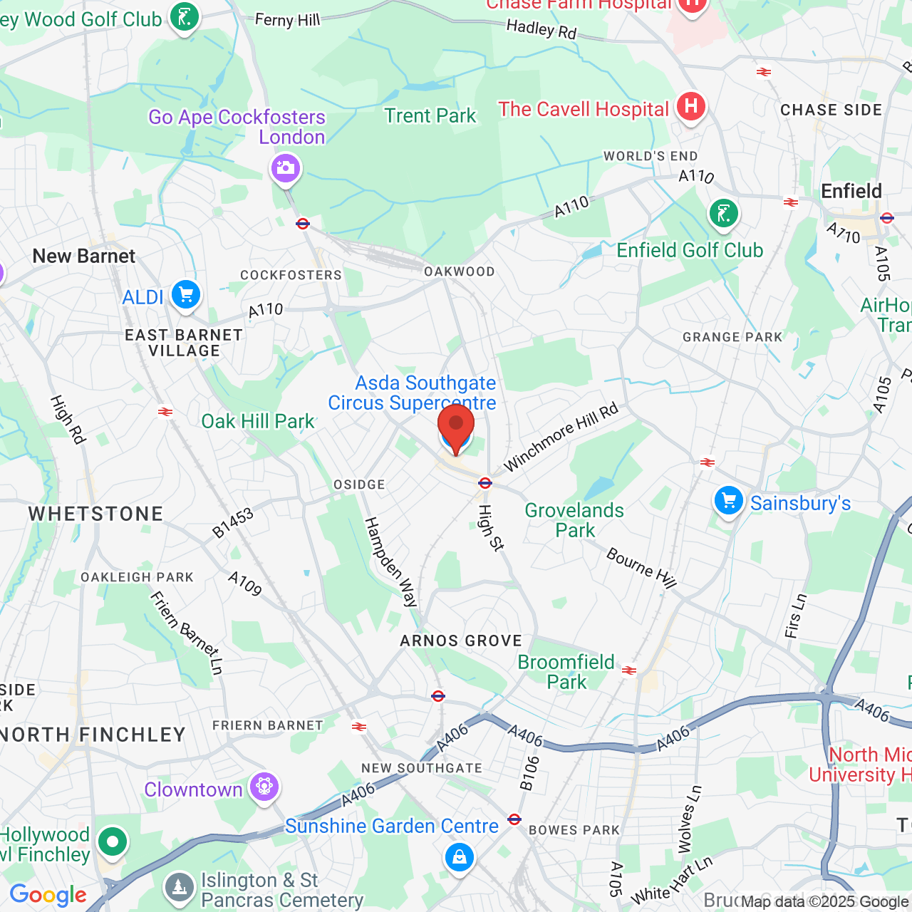 Map displaying vacancy location