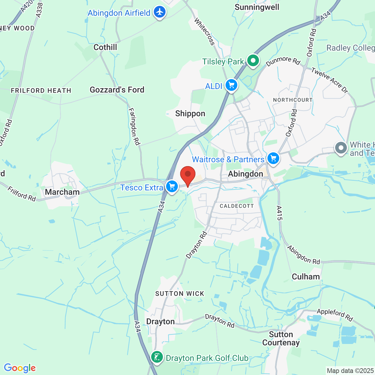 Map displaying vacancy location