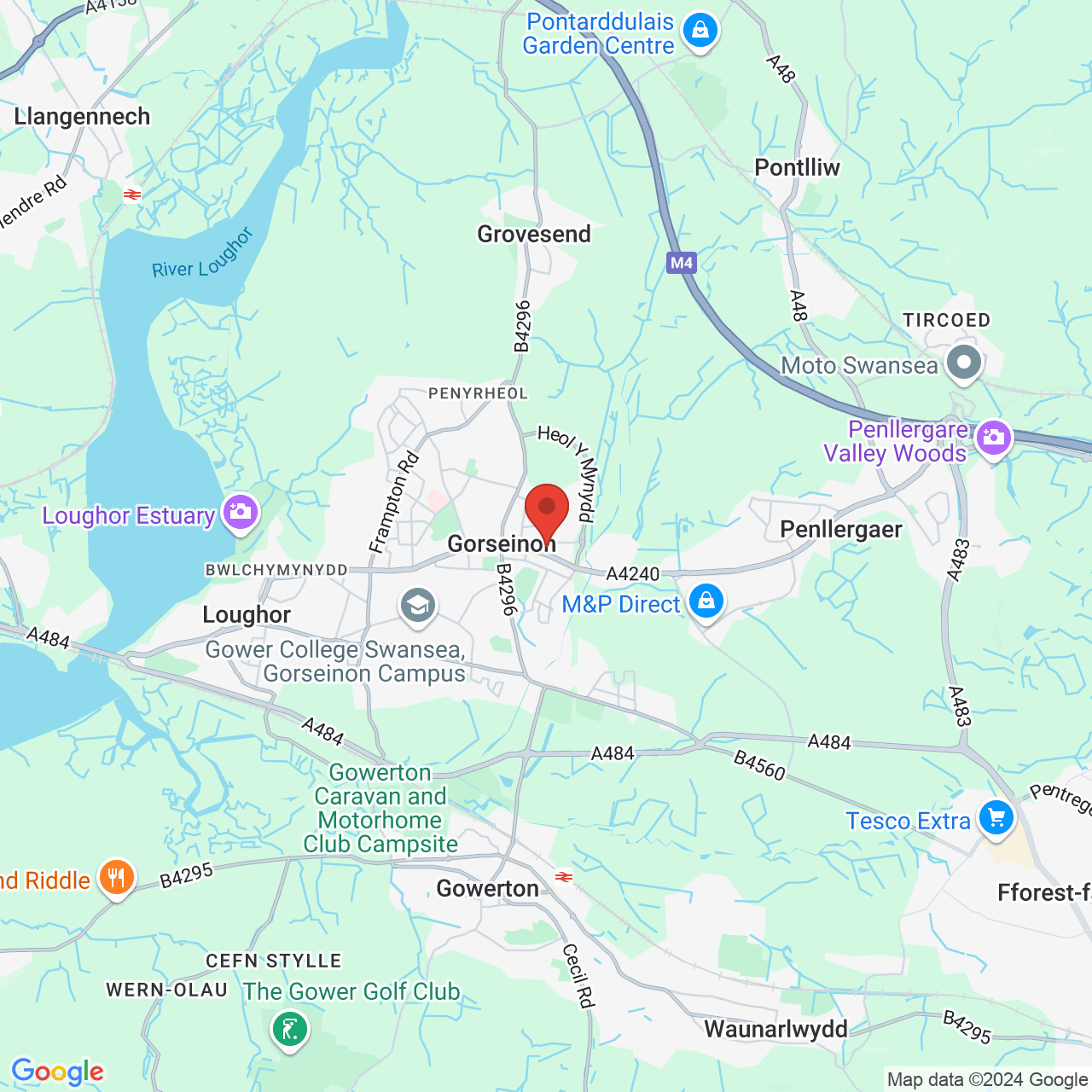 Map displaying vacancy location