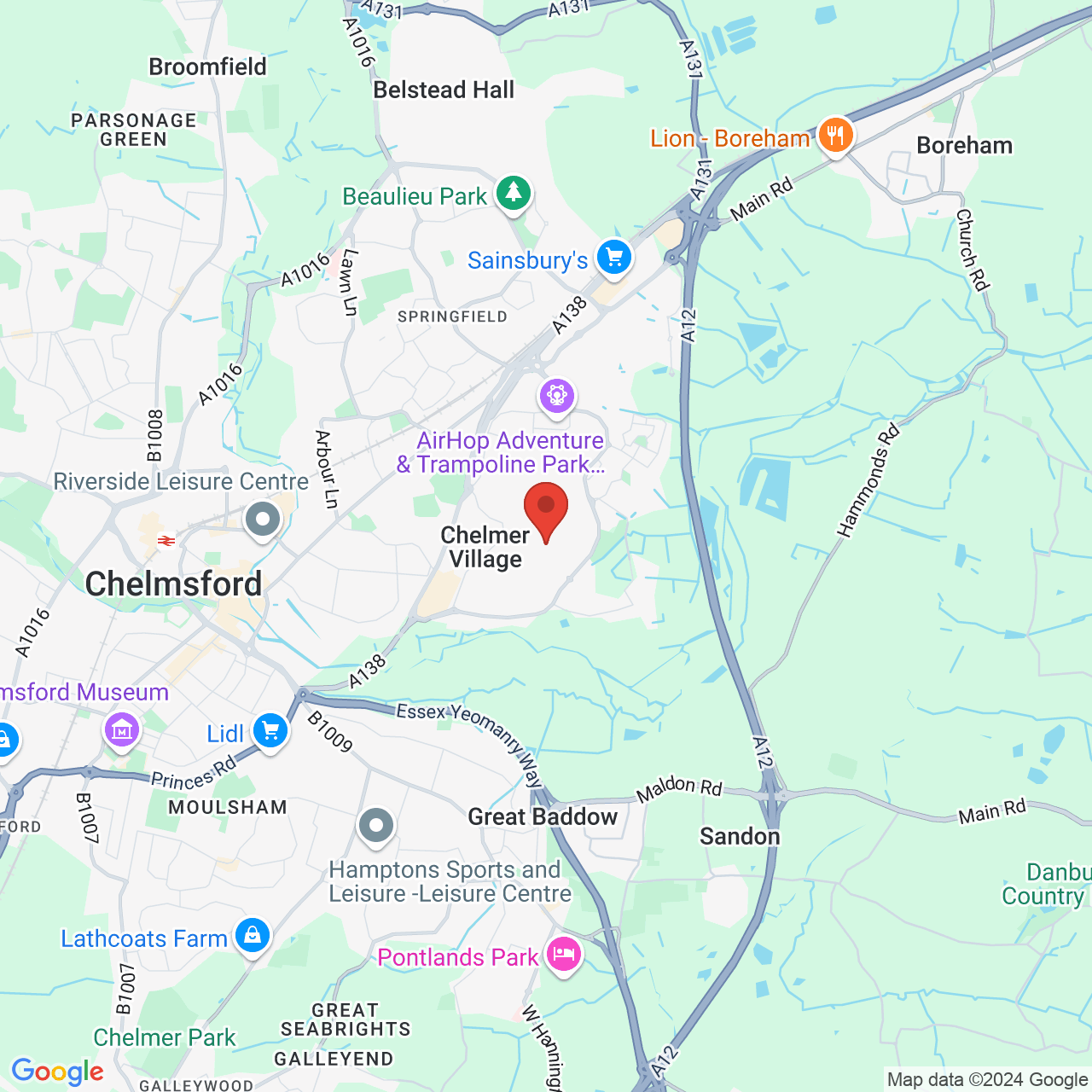 Map displaying vacancy location