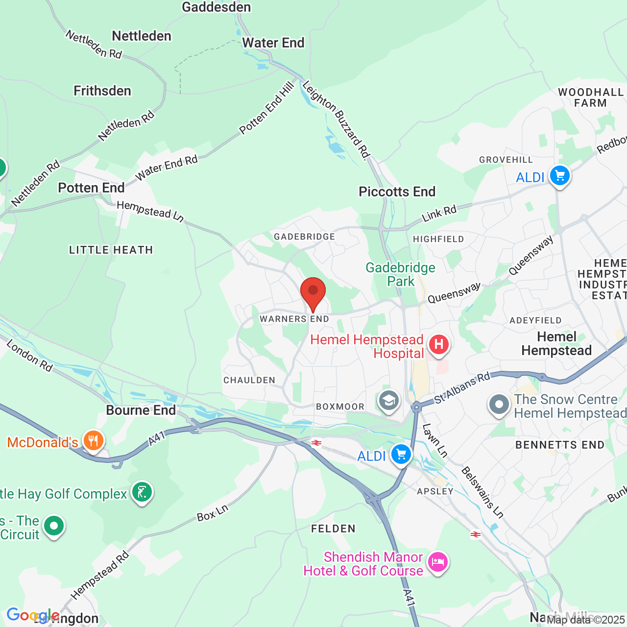 Map displaying vacancy location