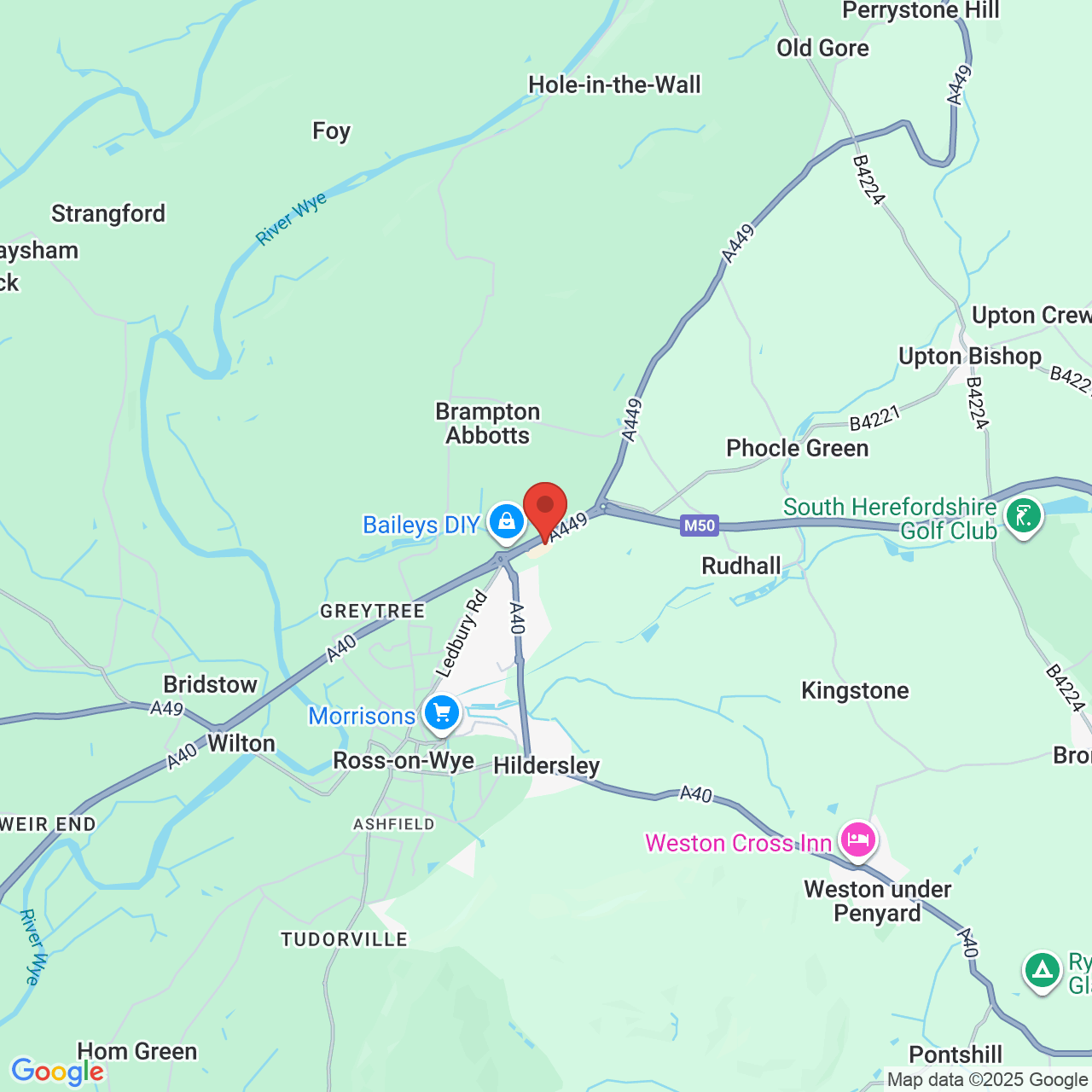 Map displaying vacancy location