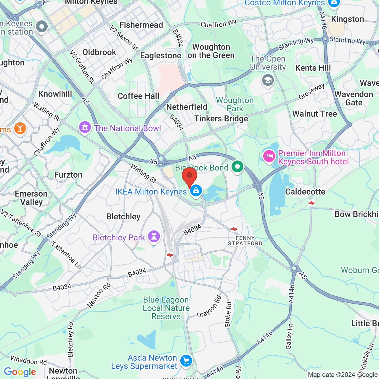 Map displaying vacancy location