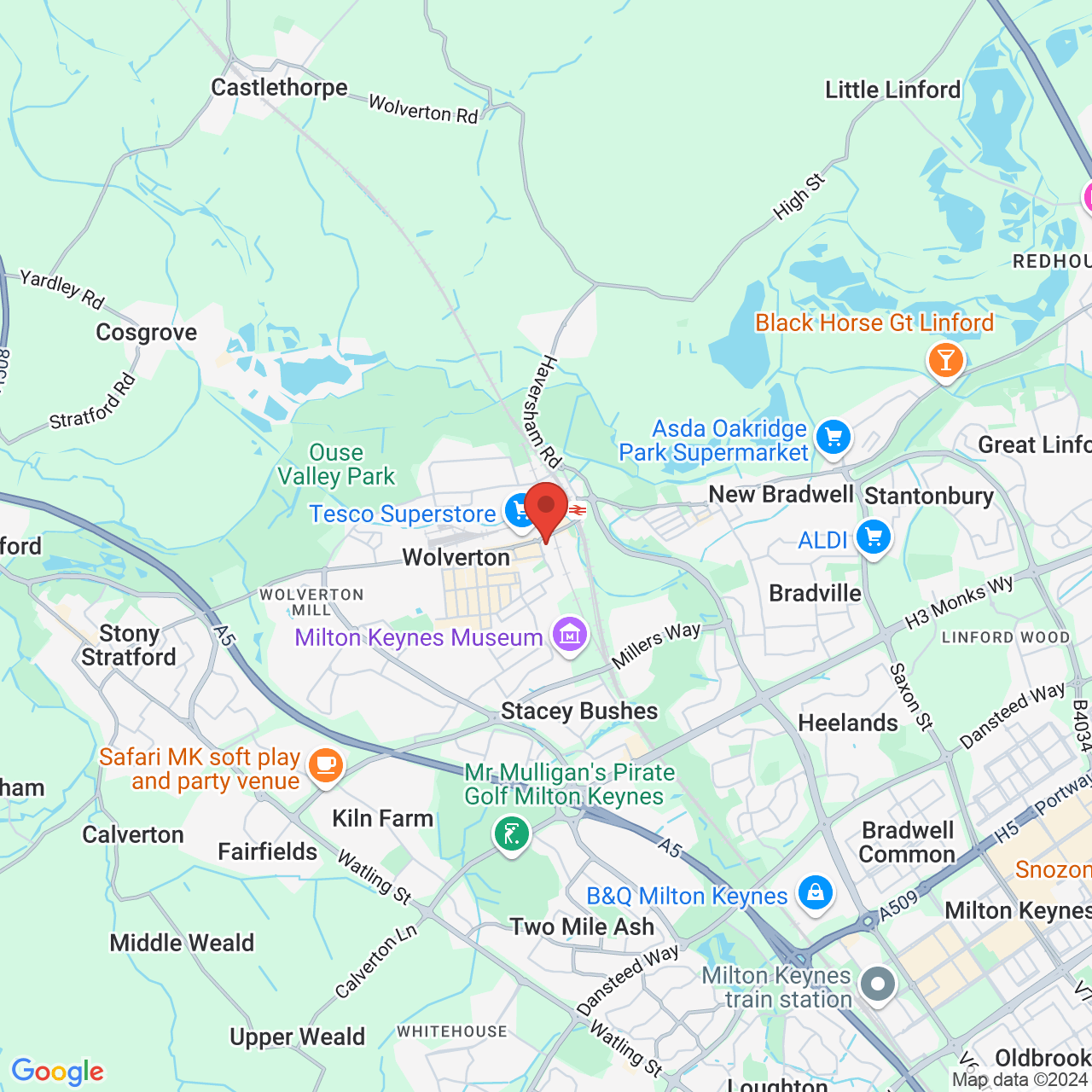 Map displaying vacancy location