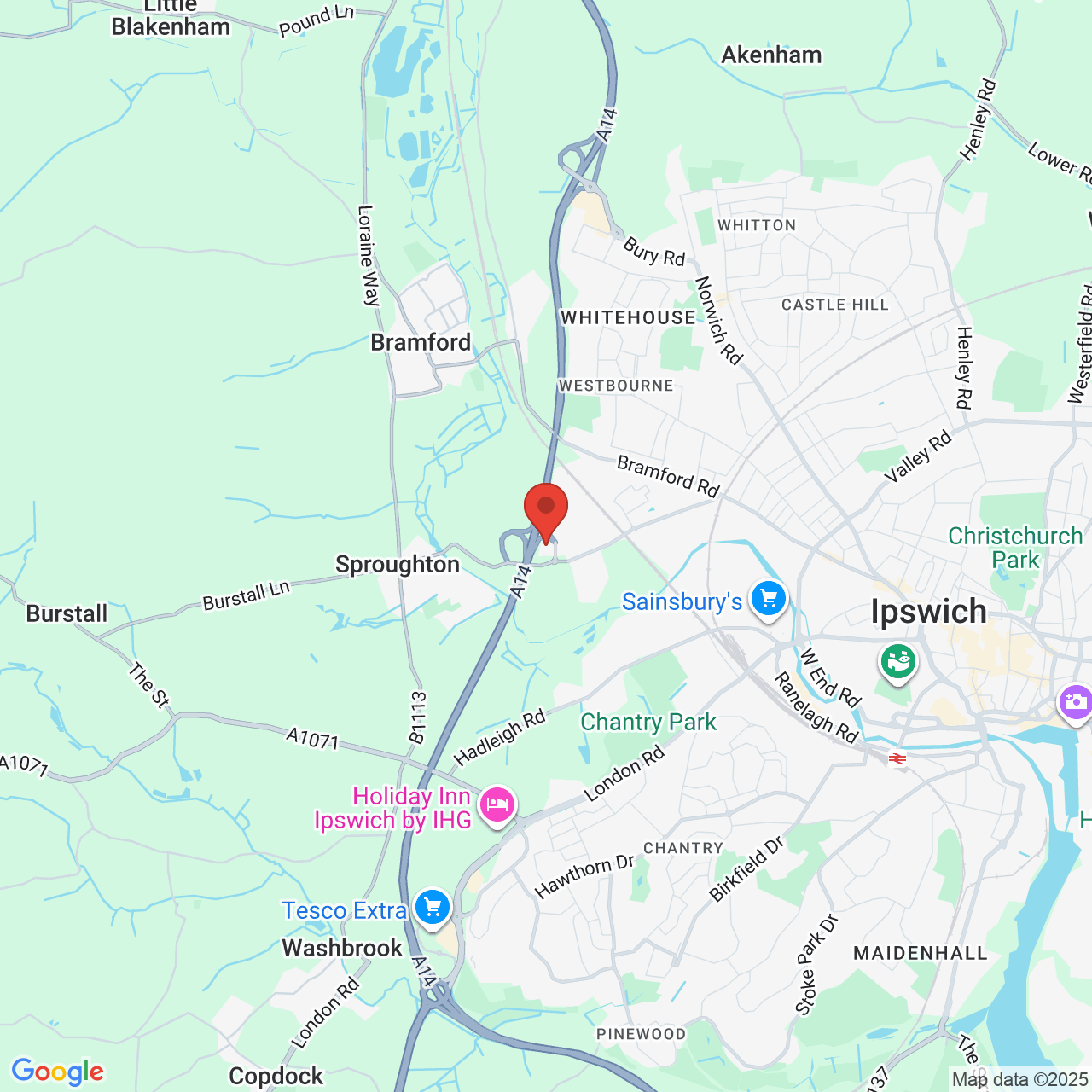 Map displaying vacancy location