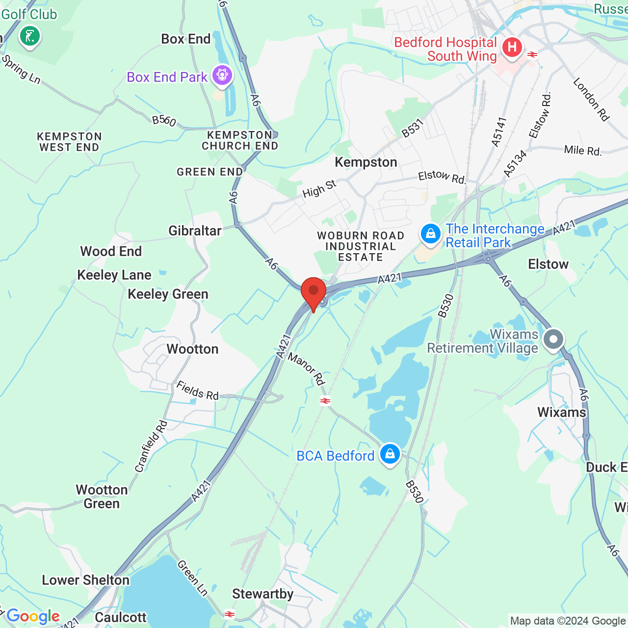 Map displaying vacancy location