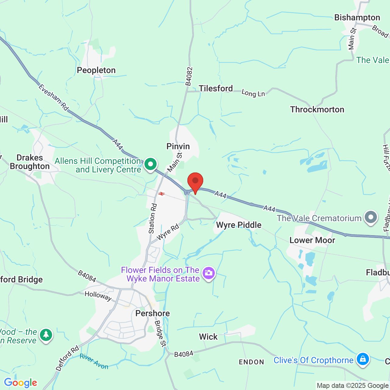 Map displaying vacancy location