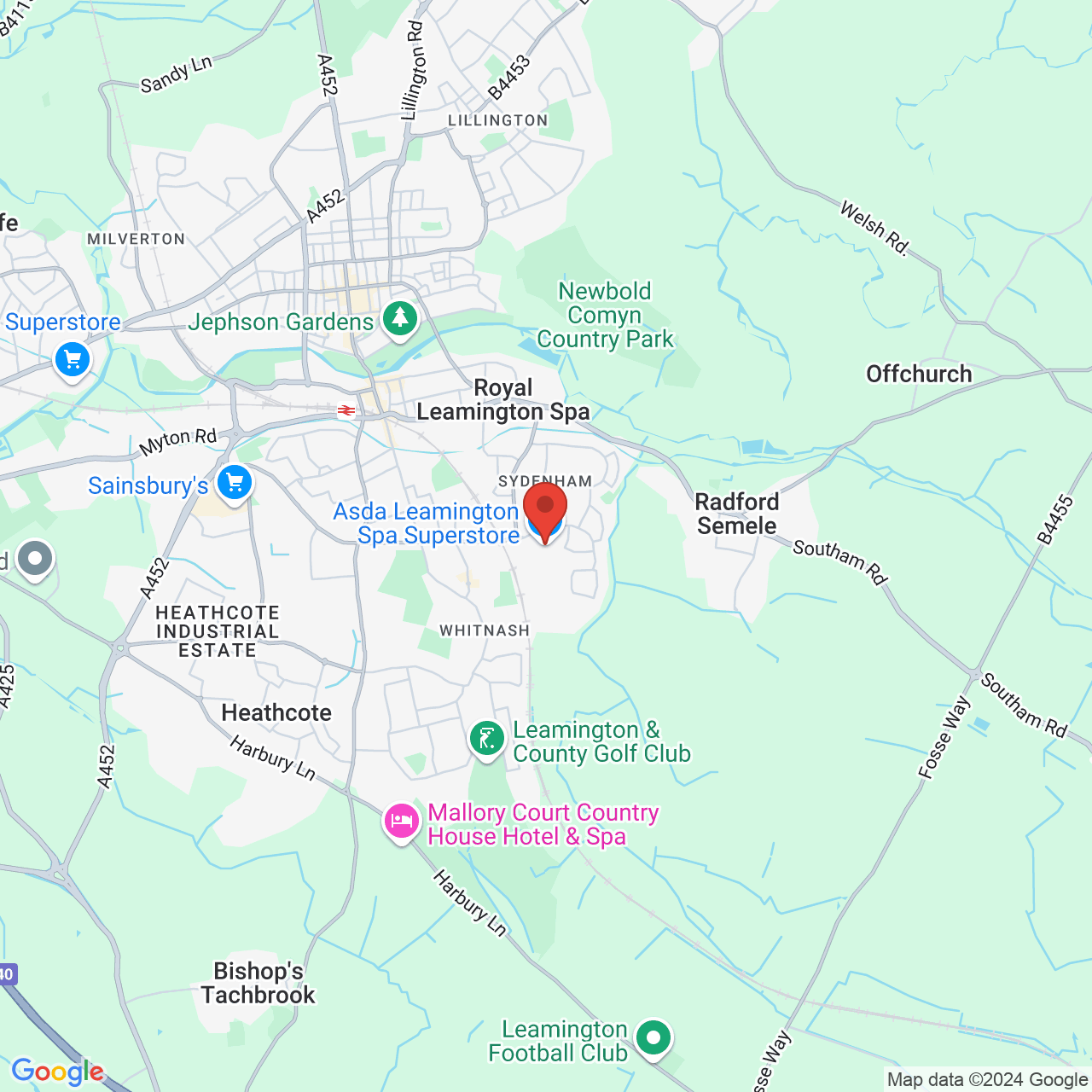 Map displaying vacancy location